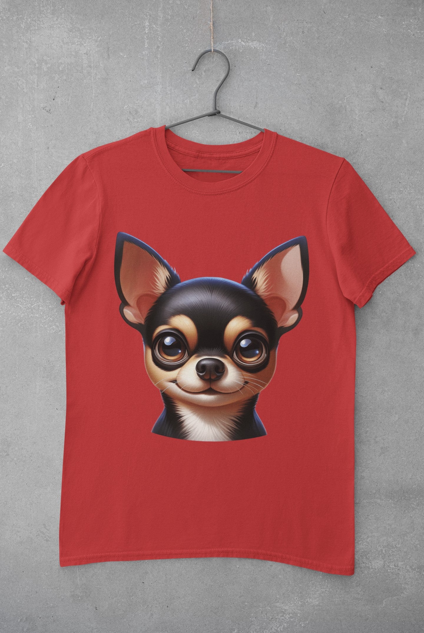 Chihuahua Black & Tan Smooth Coat Cartoon Graphic Tee