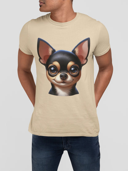 Chihuahua Black & Tan Smooth Coat Cartoon Graphic Tee