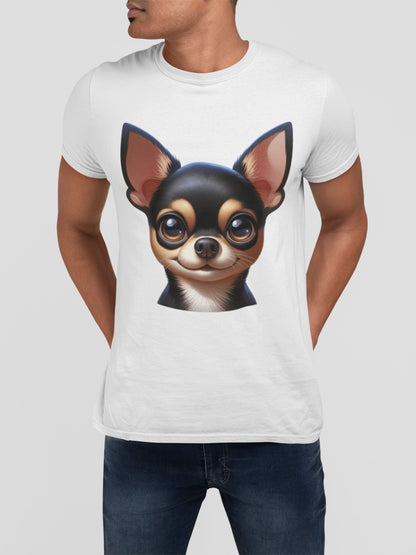 Chihuahua Black & Tan Smooth Coat Cartoon Graphic Tee