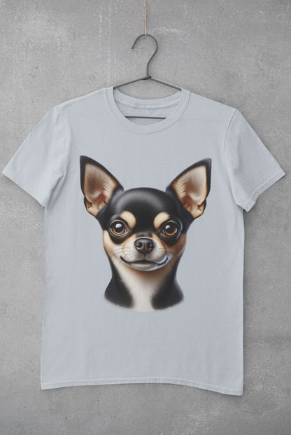 Chihuahua Black & Tan Smooth Coat Realistic Graphic Tee