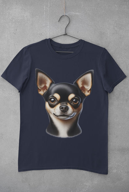 Chihuahua Black & Tan Smooth Coat Realistic Graphic Tee