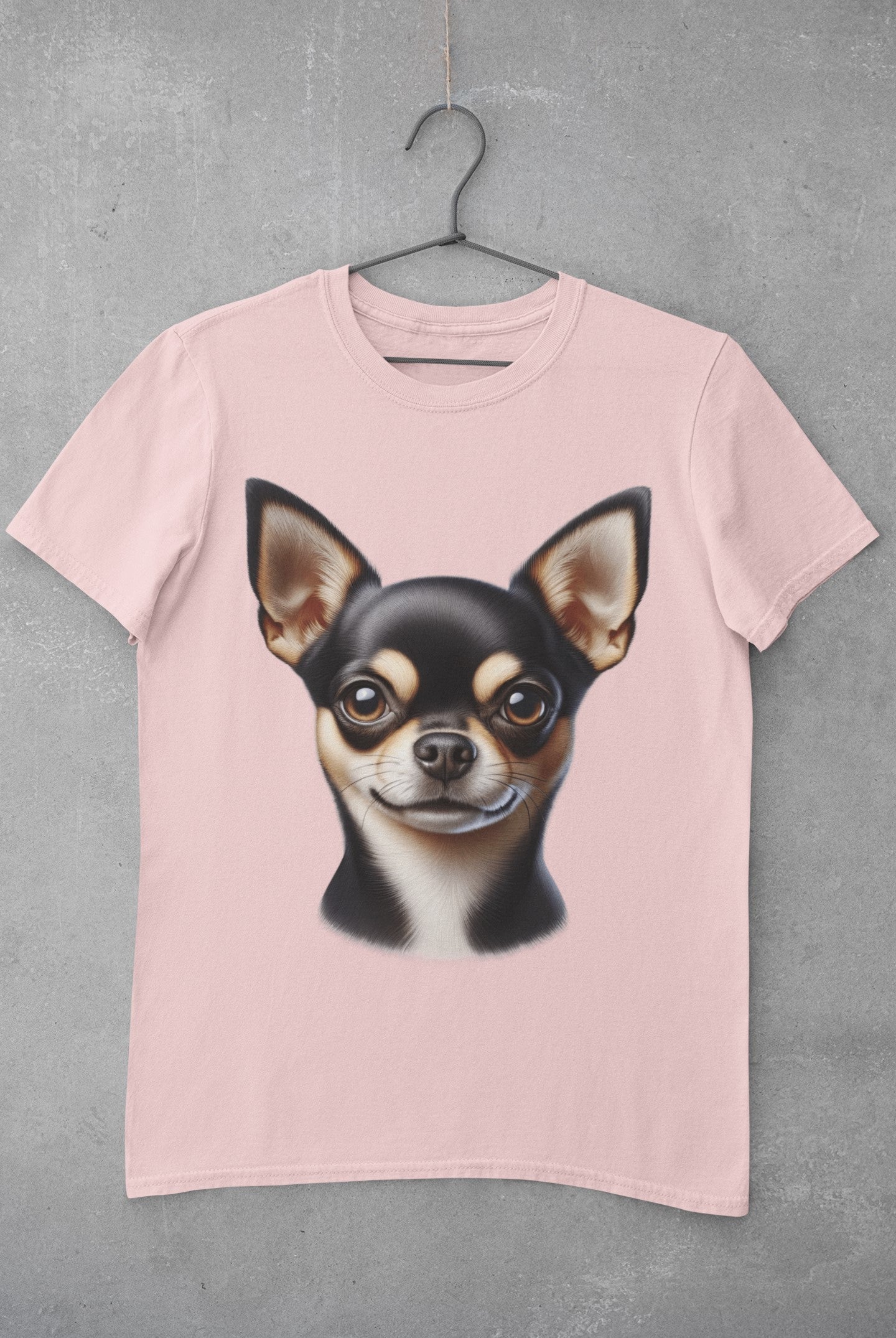 Chihuahua Black & Tan Smooth Coat Realistic Graphic Tee