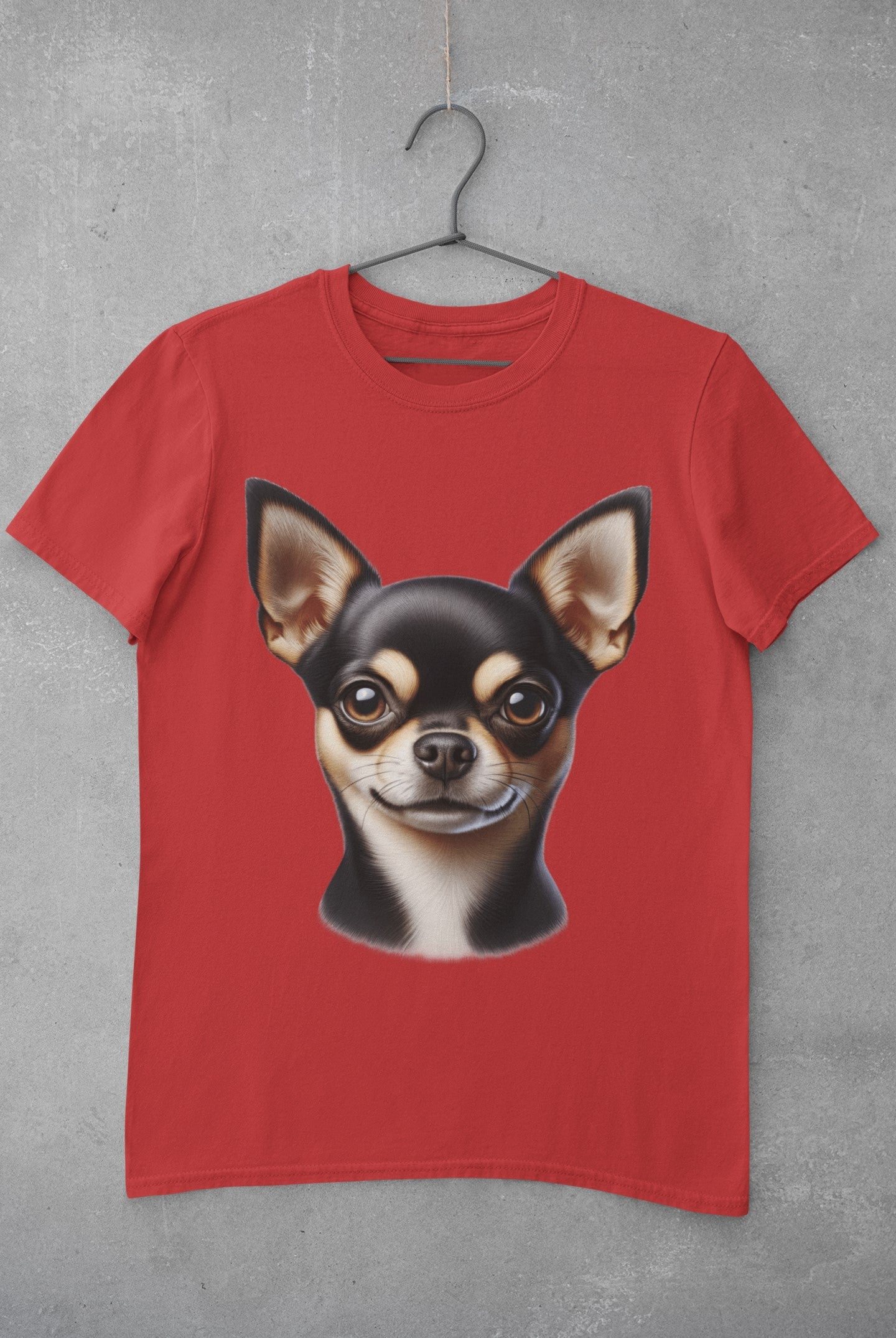 Chihuahua Black & Tan Smooth Coat Realistic Graphic Tee