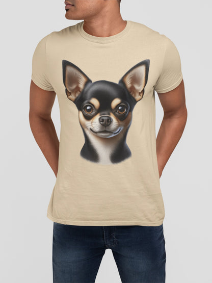 Chihuahua Black & Tan Smooth Coat Realistic Graphic Tee