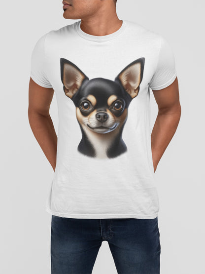 Chihuahua Black & Tan Smooth Coat Realistic Graphic Tee