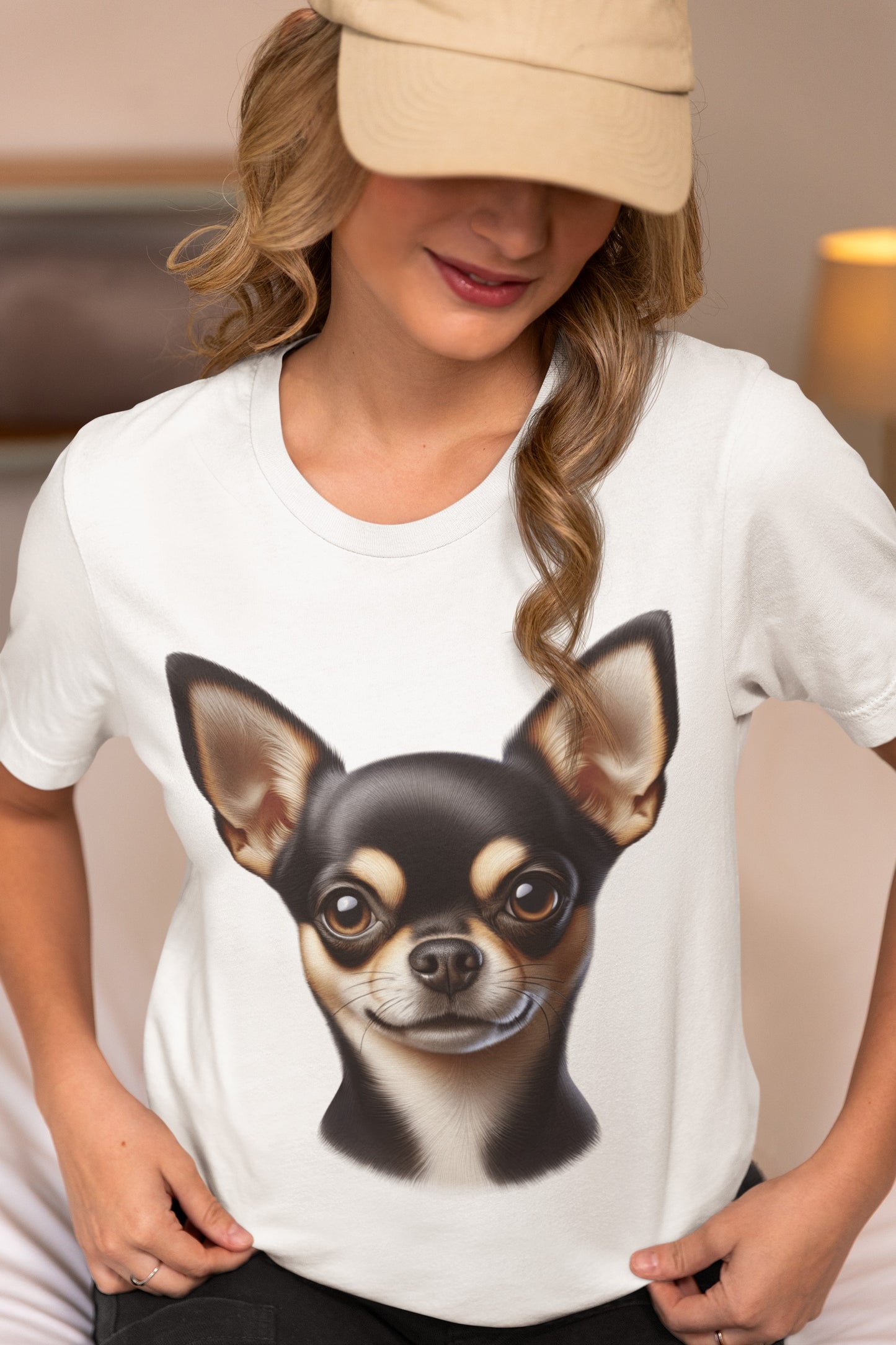 Chihuahua Black & Tan Smooth Coat Realistic Graphic Tee