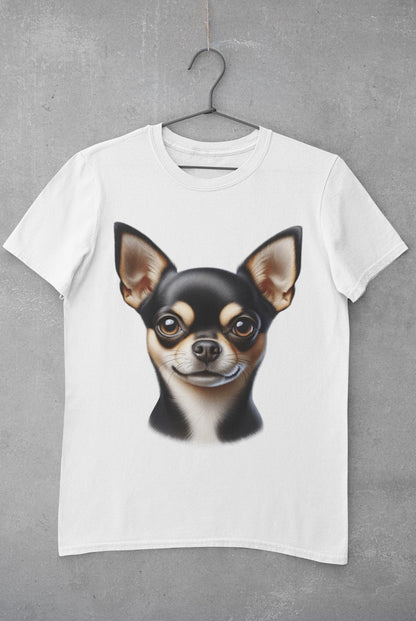 Chihuahua Black & Tan Smooth Coat Realistic Graphic Tee