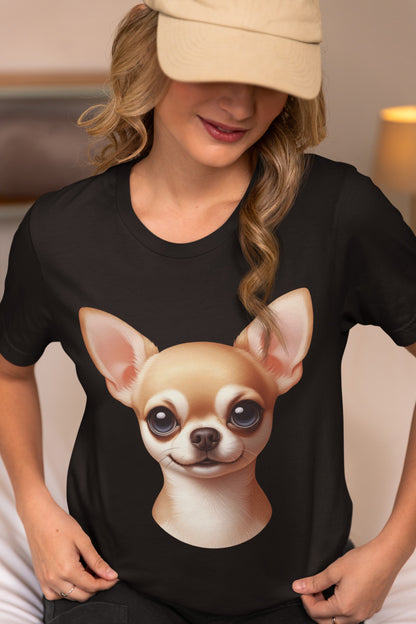 Chihuahua Fawn Smooth Coat Cartoon Graphic Tee