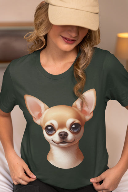Chihuahua Fawn Smooth Coat Cartoon Graphic Tee