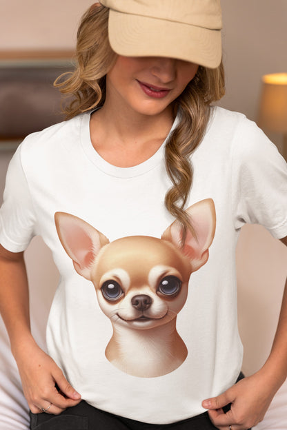 Chihuahua Fawn Smooth Coat Cartoon Graphic Tee
