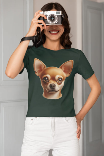Chihuahua Fawn Smooth Coat Realistic Graphic Tee