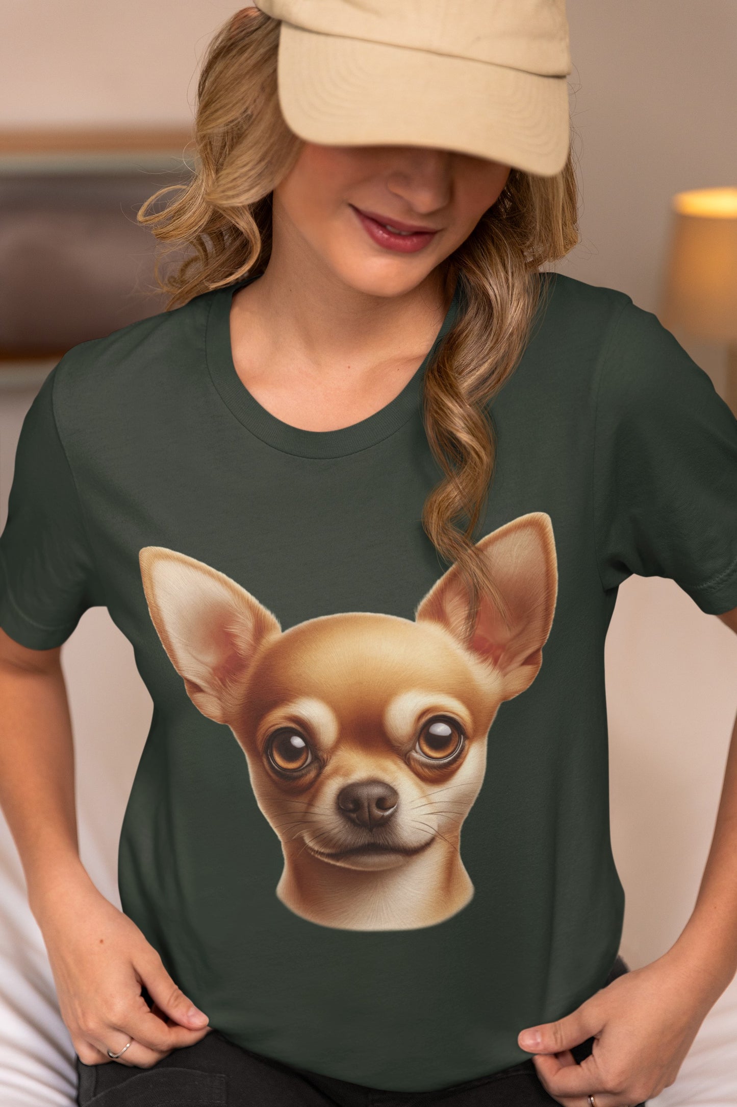 Chihuahua Fawn Smooth Coat Realistic Graphic Tee