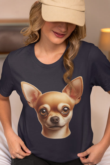 Chihuahua Fawn Smooth Coat Realistic Graphic Tee