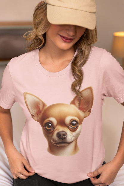 Chihuahua Fawn Smooth Coat Realistic Graphic Tee