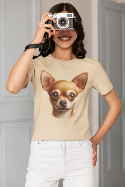 Chihuahua Fawn Smooth Coat Realistic Graphic Tee