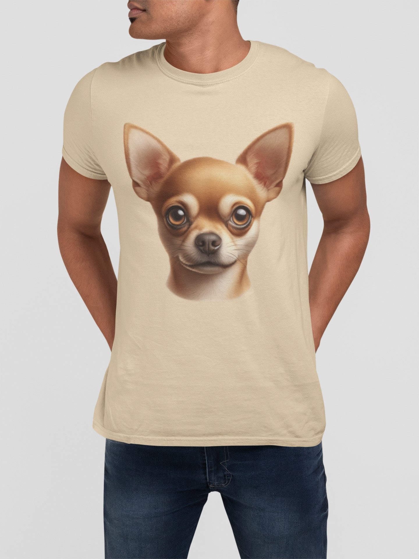 Chihuahua Fawn Smooth Coat Realistic Graphic Tee