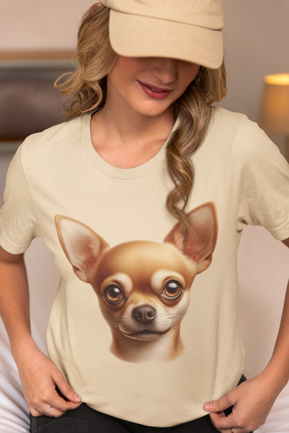 Chihuahua Fawn Smooth Coat Realistic Graphic Tee