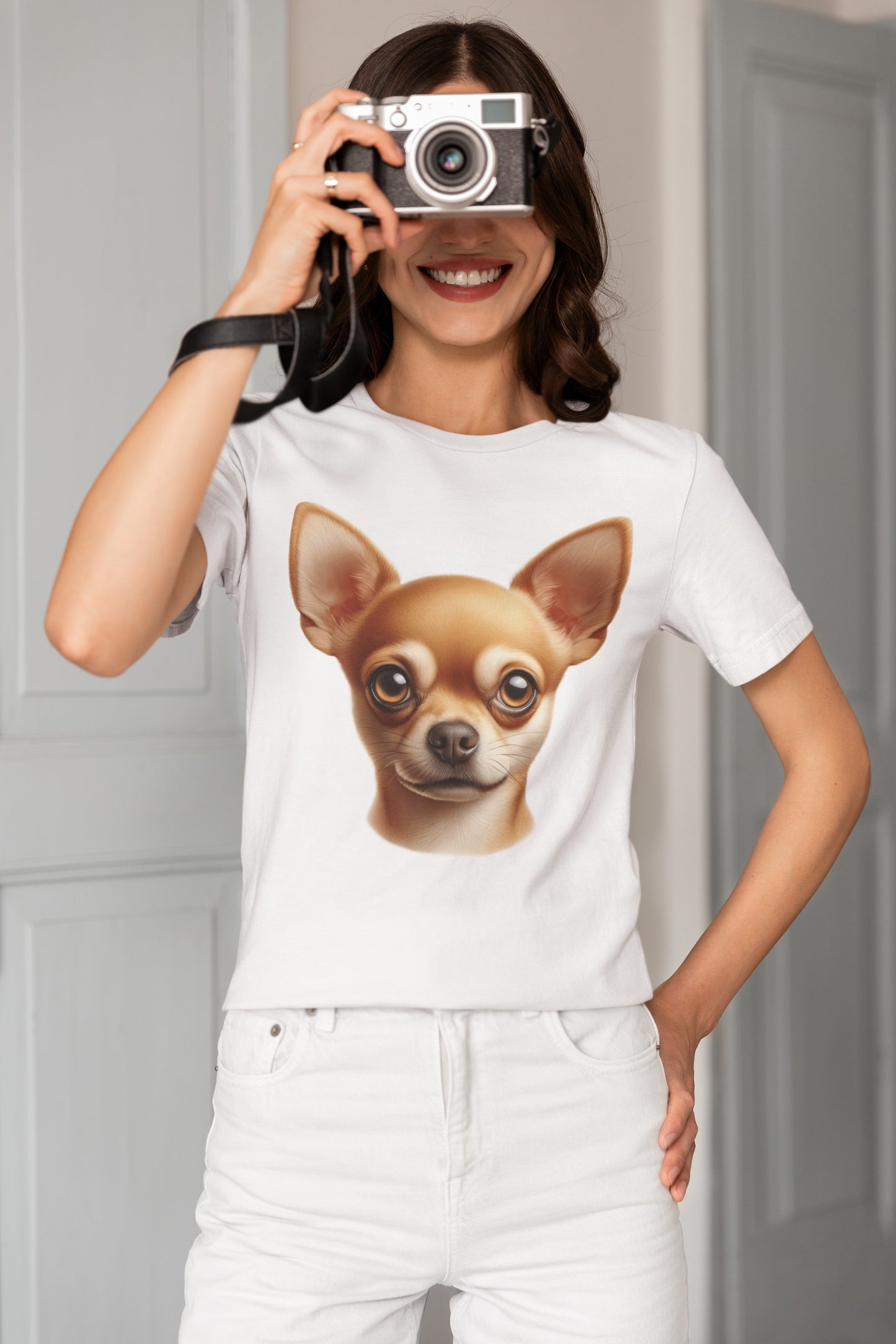 Chihuahua Fawn Smooth Coat Realistic Graphic Tee