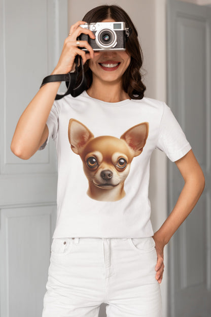 Chihuahua Fawn Smooth Coat Realistic Graphic Tee