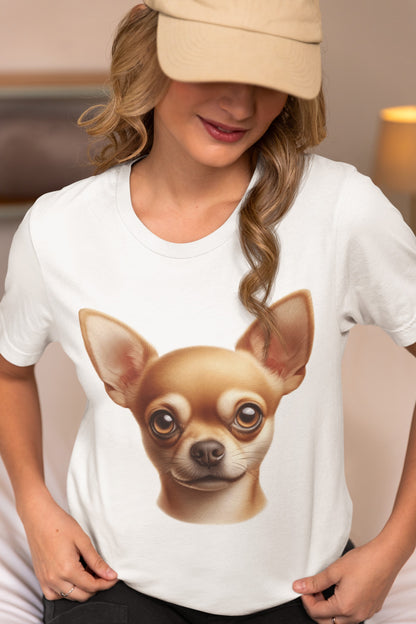 Chihuahua Fawn Smooth Coat Realistic Graphic Tee