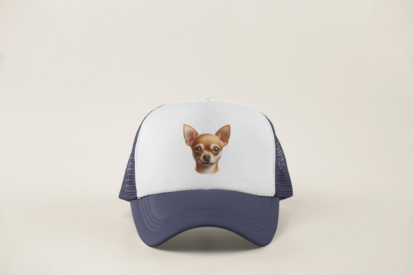 Chihuahua Fawn Smooth Coat Realistic Portrait Trucker Caps