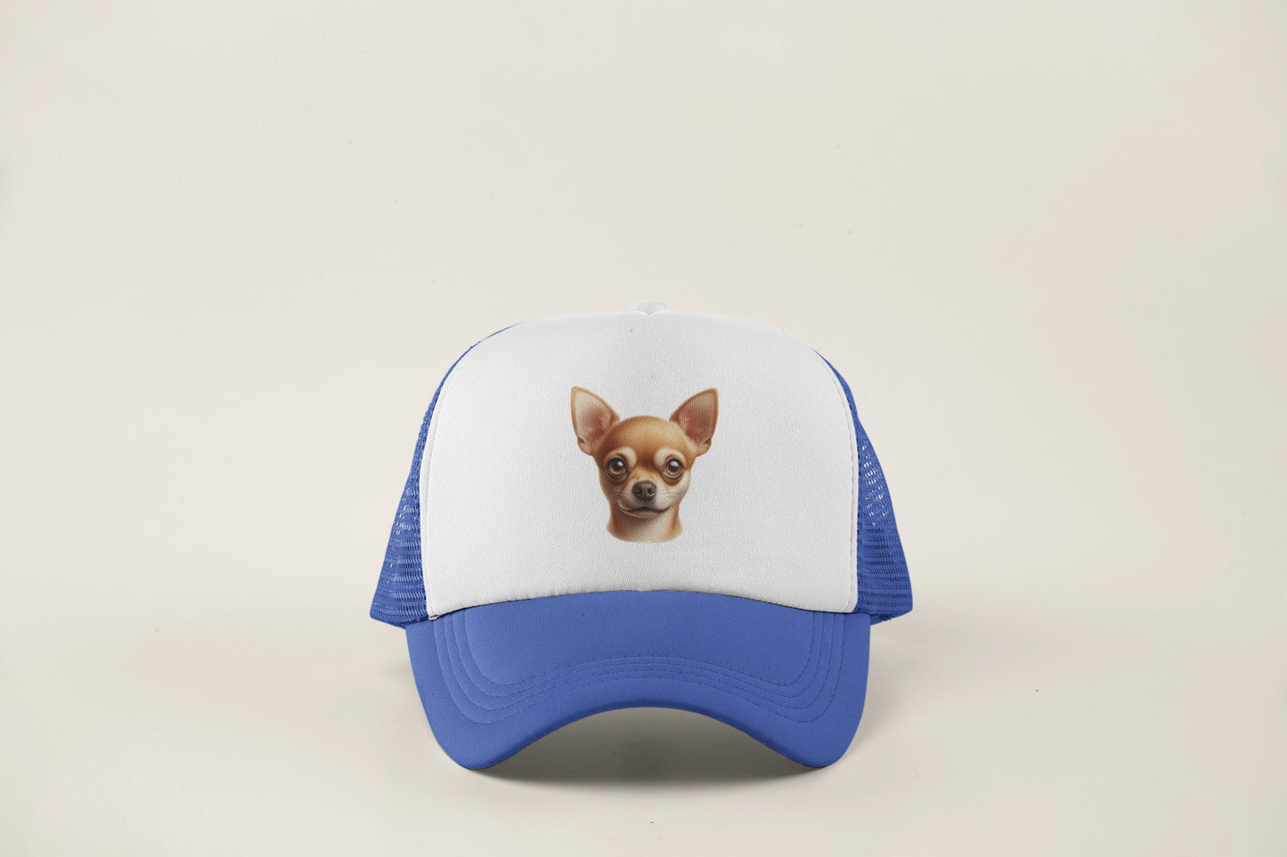 Chihuahua Fawn Smooth Coat Realistic Portrait Trucker Caps