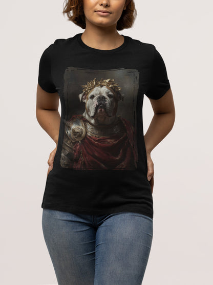 English Bulldog Roman Emperor Graphic Tee