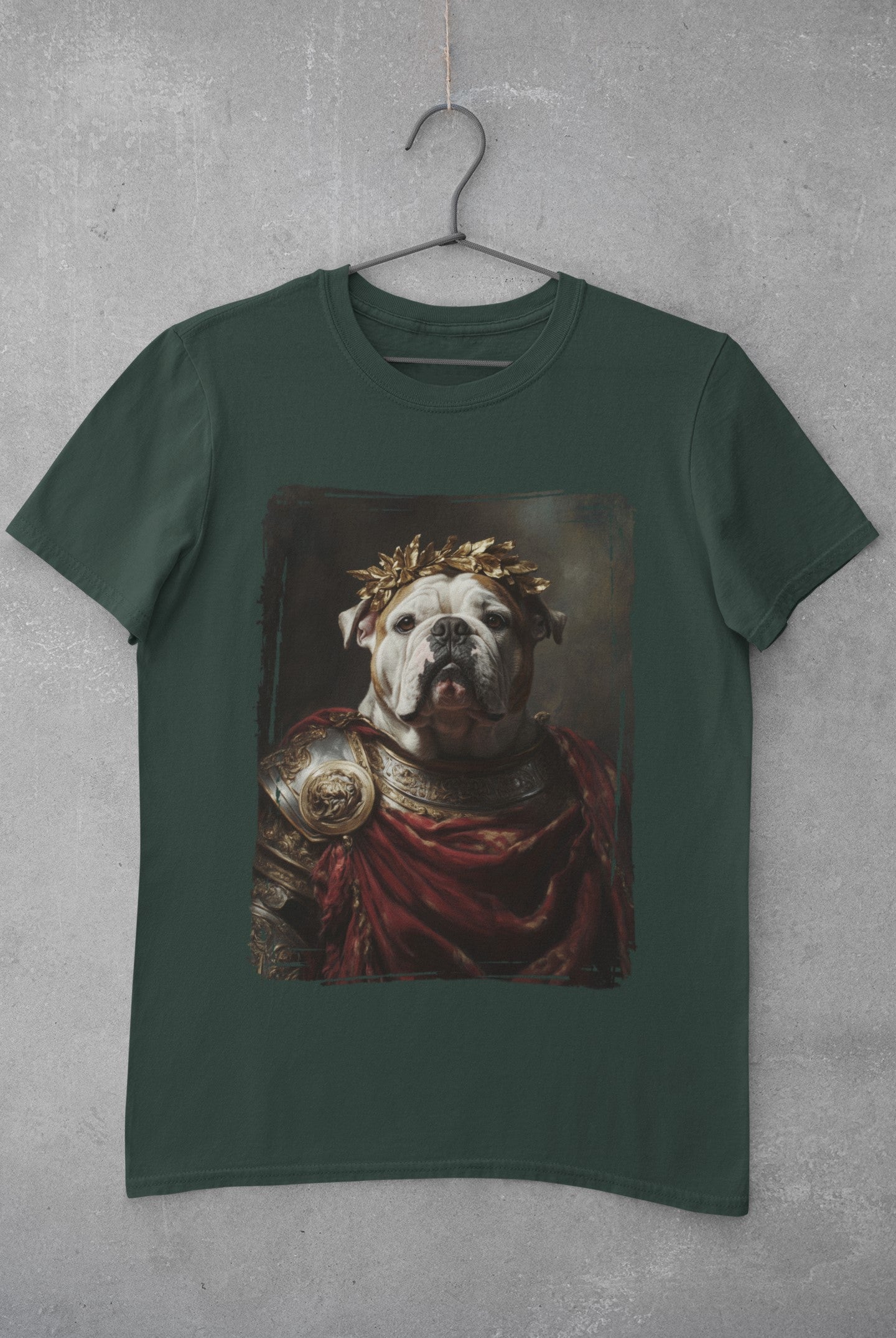 English Bulldog Roman Emperor Graphic Tee