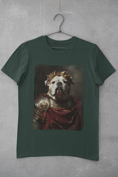 English Bulldog Roman Emperor Graphic Tee