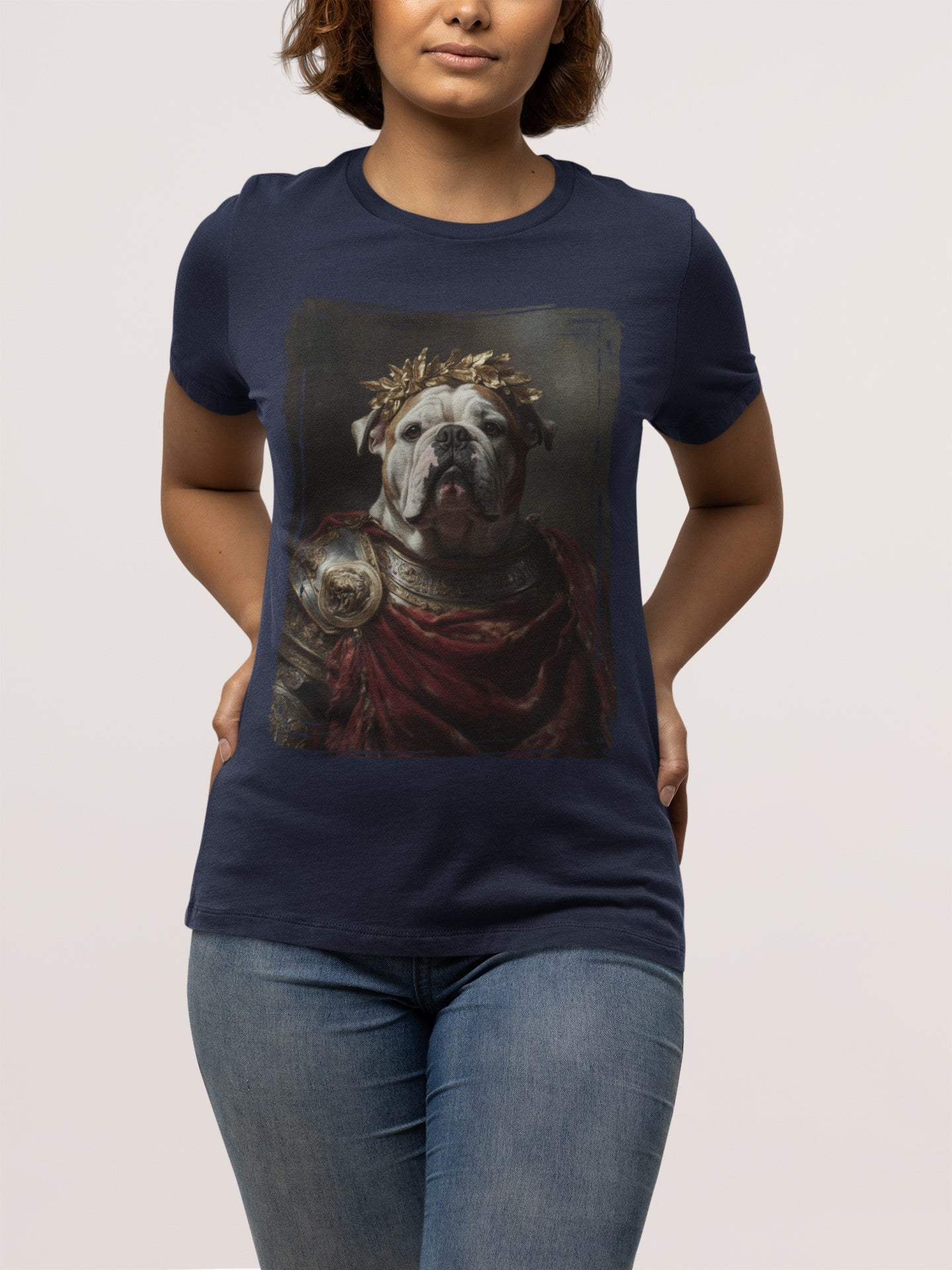 English Bulldog Roman Emperor Graphic Tee