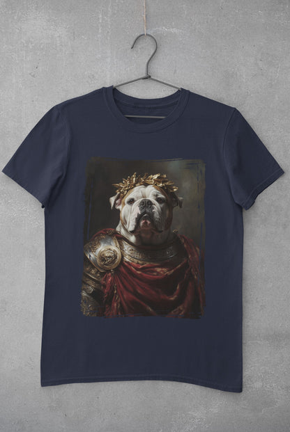 English Bulldog Roman Emperor Graphic Tee