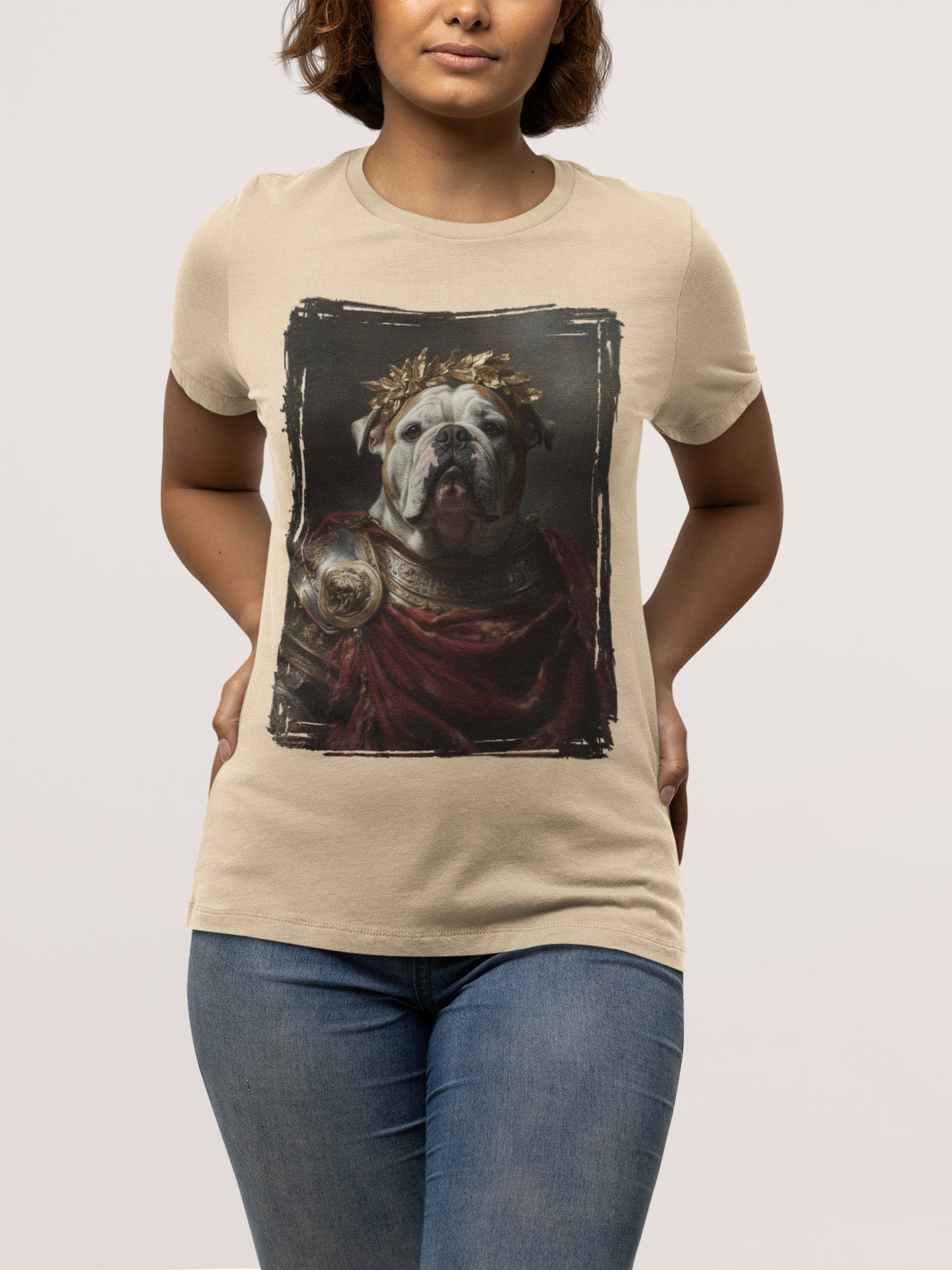 English Bulldog Roman Emperor Graphic Tee