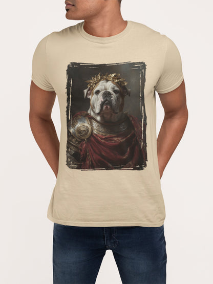 English Bulldog Roman Emperor Graphic Tee