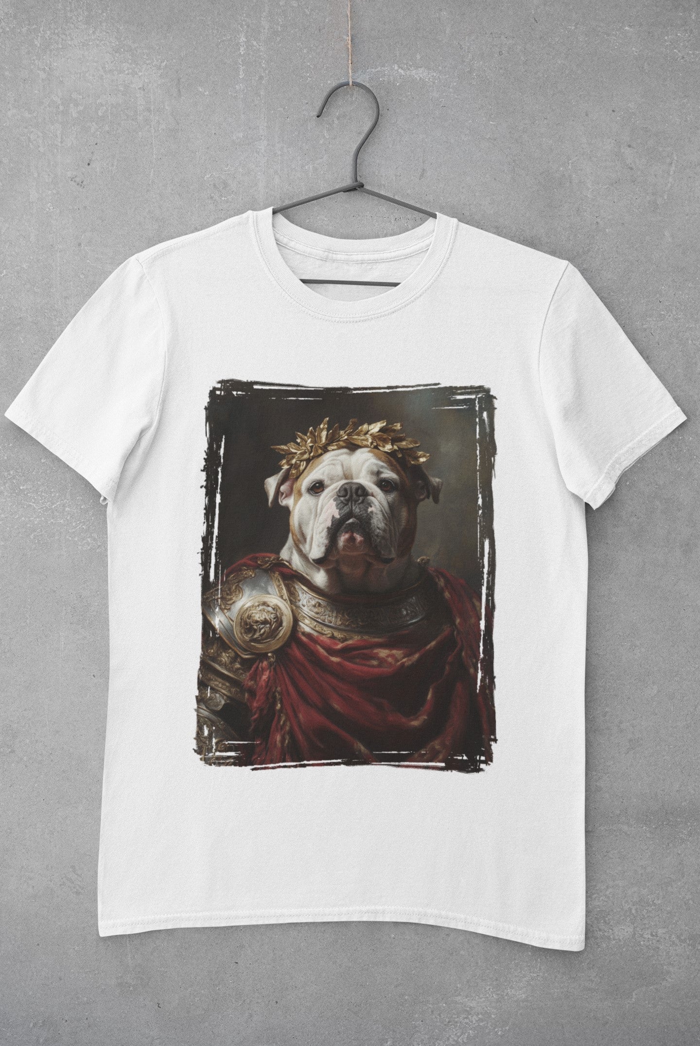 English Bulldog Roman Emperor Graphic Tee
