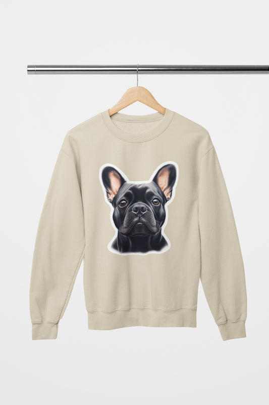 French Bulldog Black Crewneck Sweatshirt