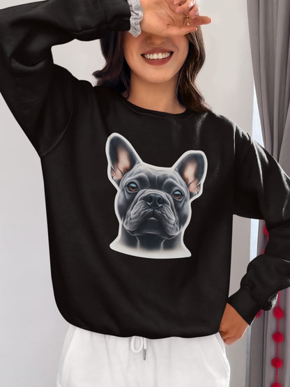 French Bulldog Blue Crewneck Sweatshirt