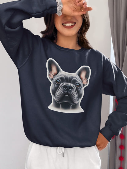 French Bulldog Blue Crewneck Sweatshirt