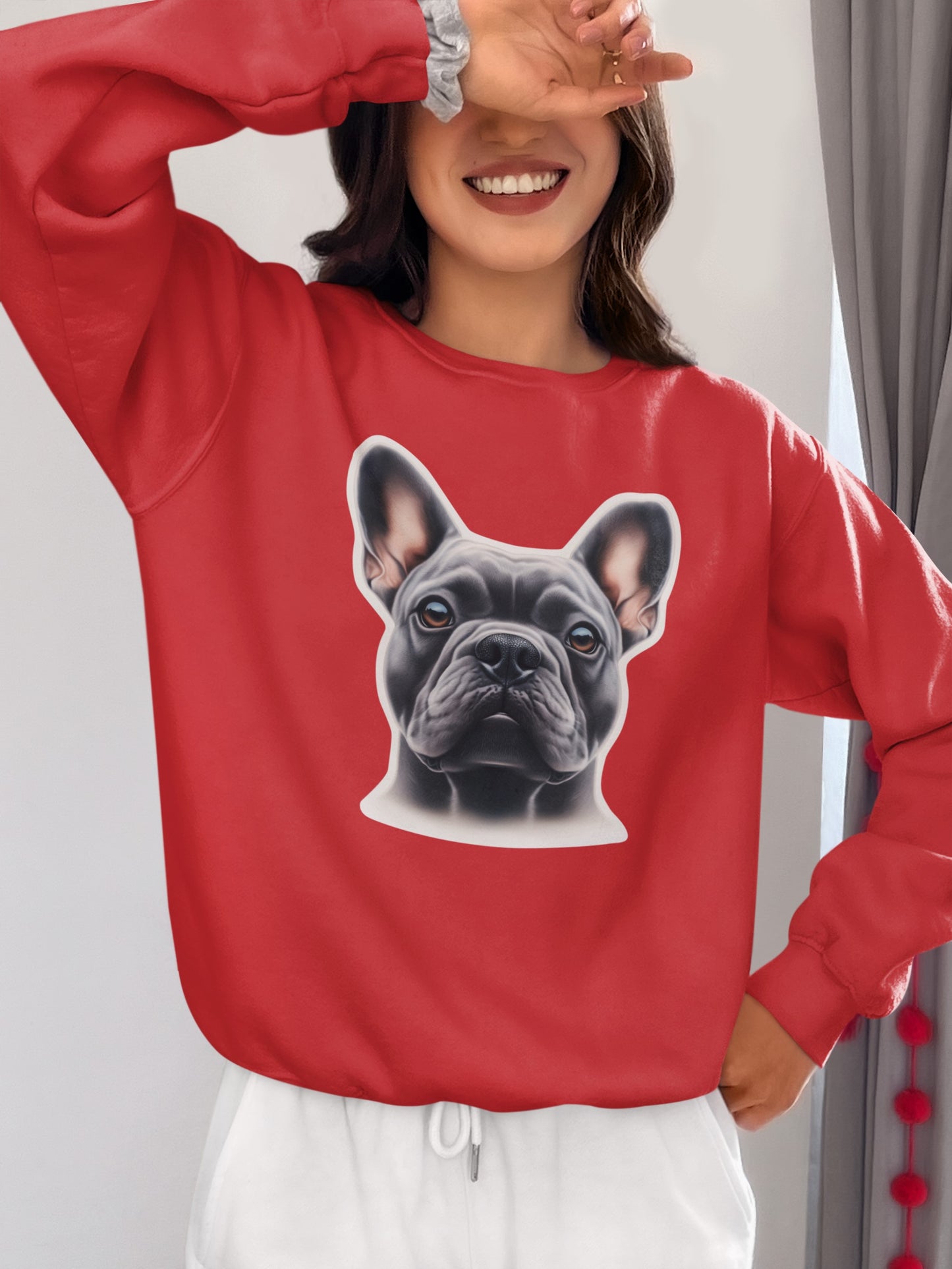 French Bulldog Blue Crewneck Sweatshirt