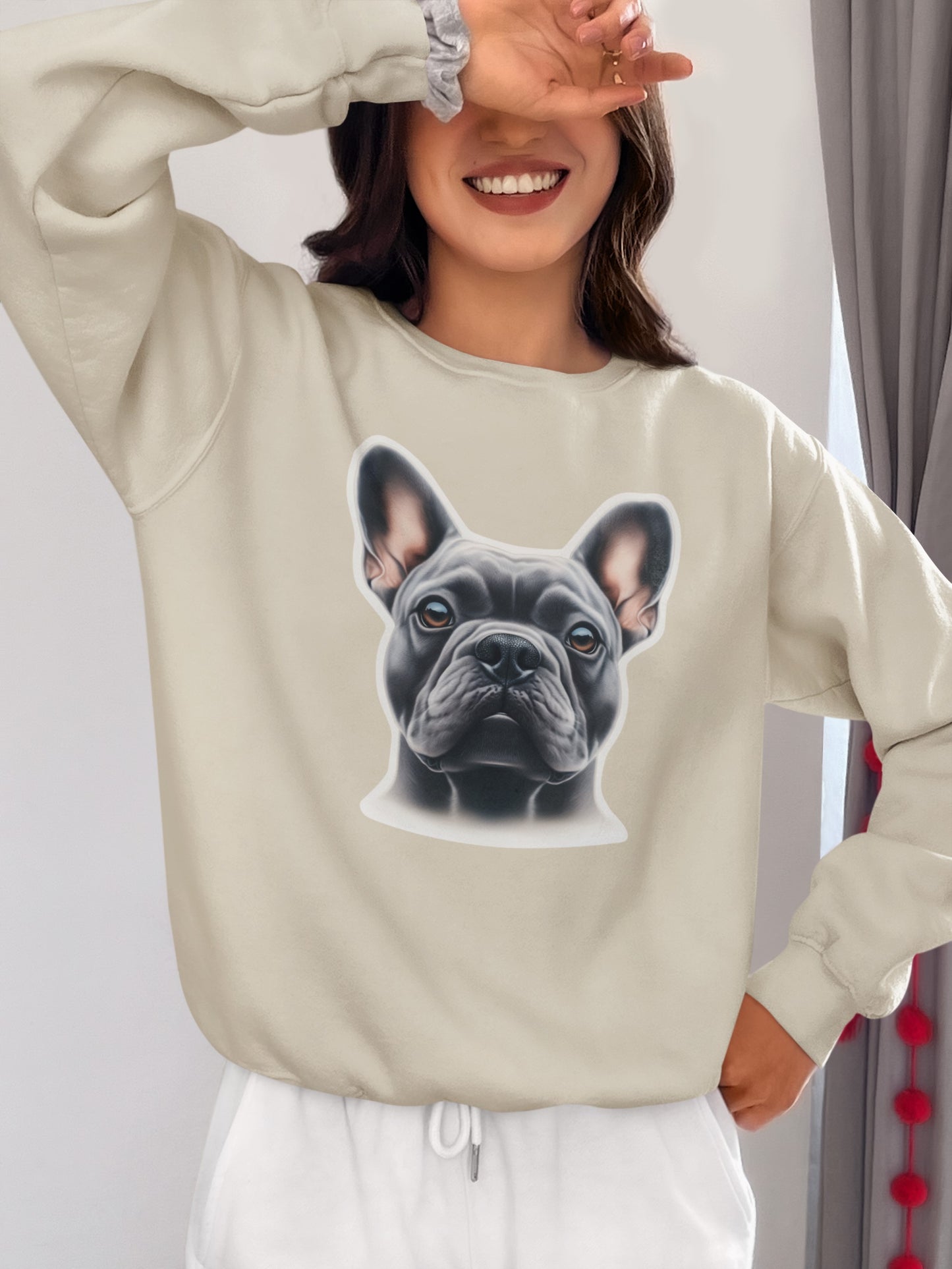 French Bulldog Blue Crewneck Sweatshirt