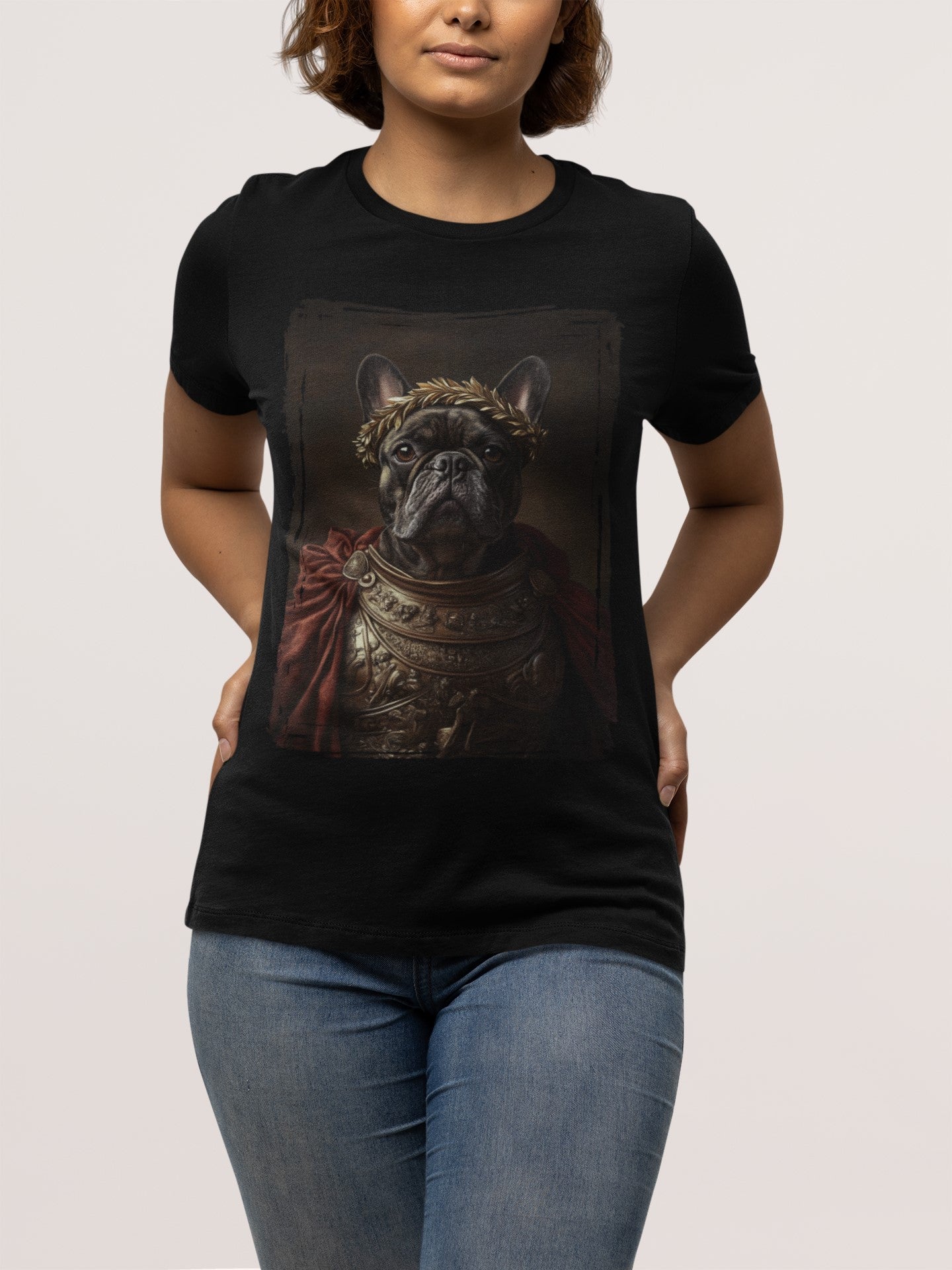 French Bulldog Roman Emperor Graphic Tee