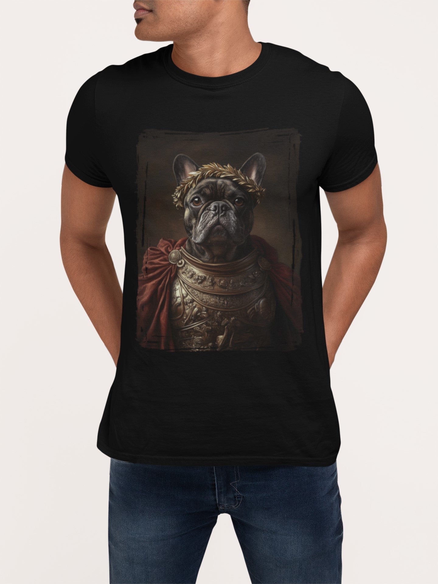 French Bulldog Roman Emperor Graphic Tee