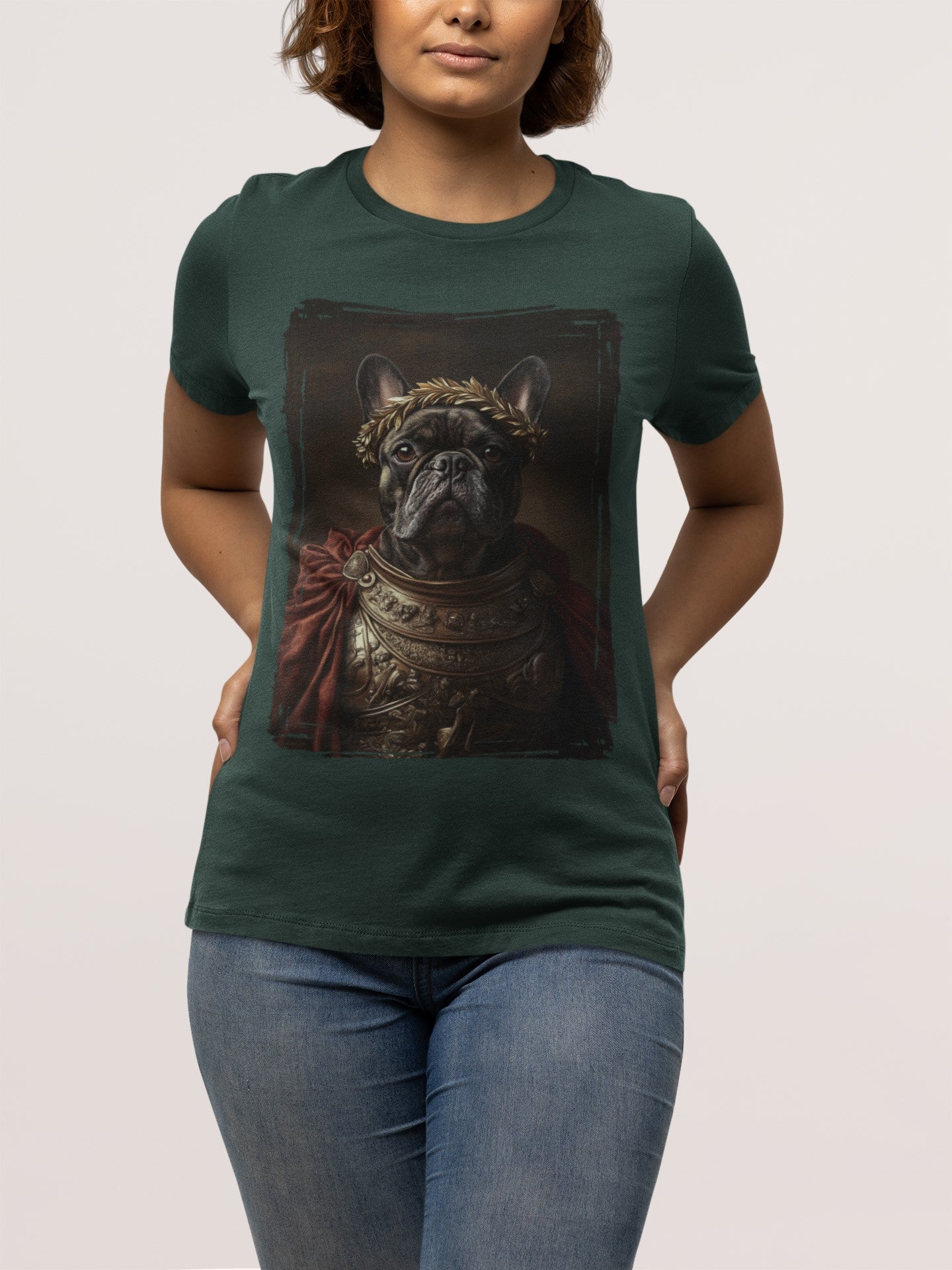 French Bulldog Roman Emperor Graphic Tee