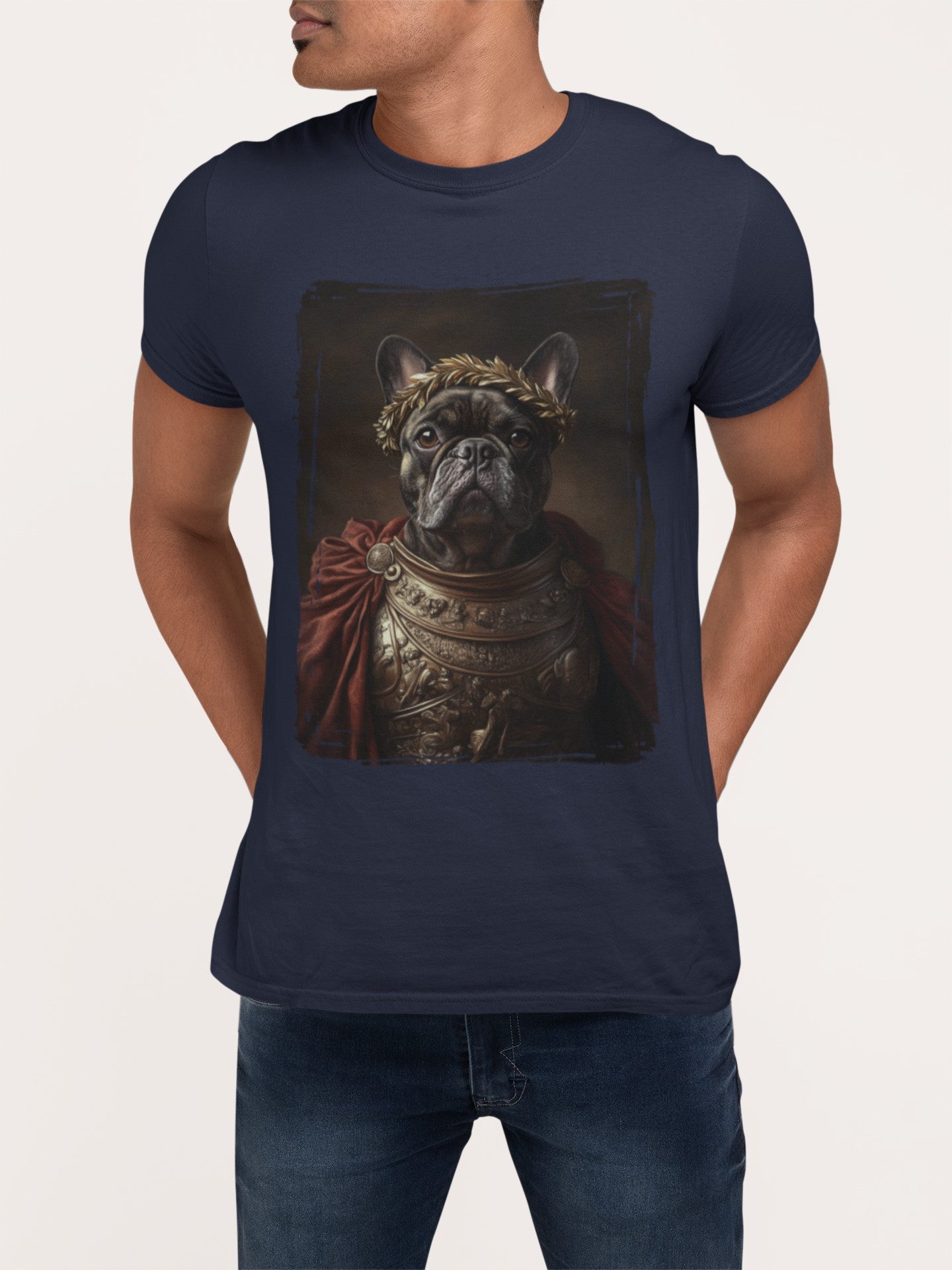 French Bulldog Roman Emperor Graphic Tee