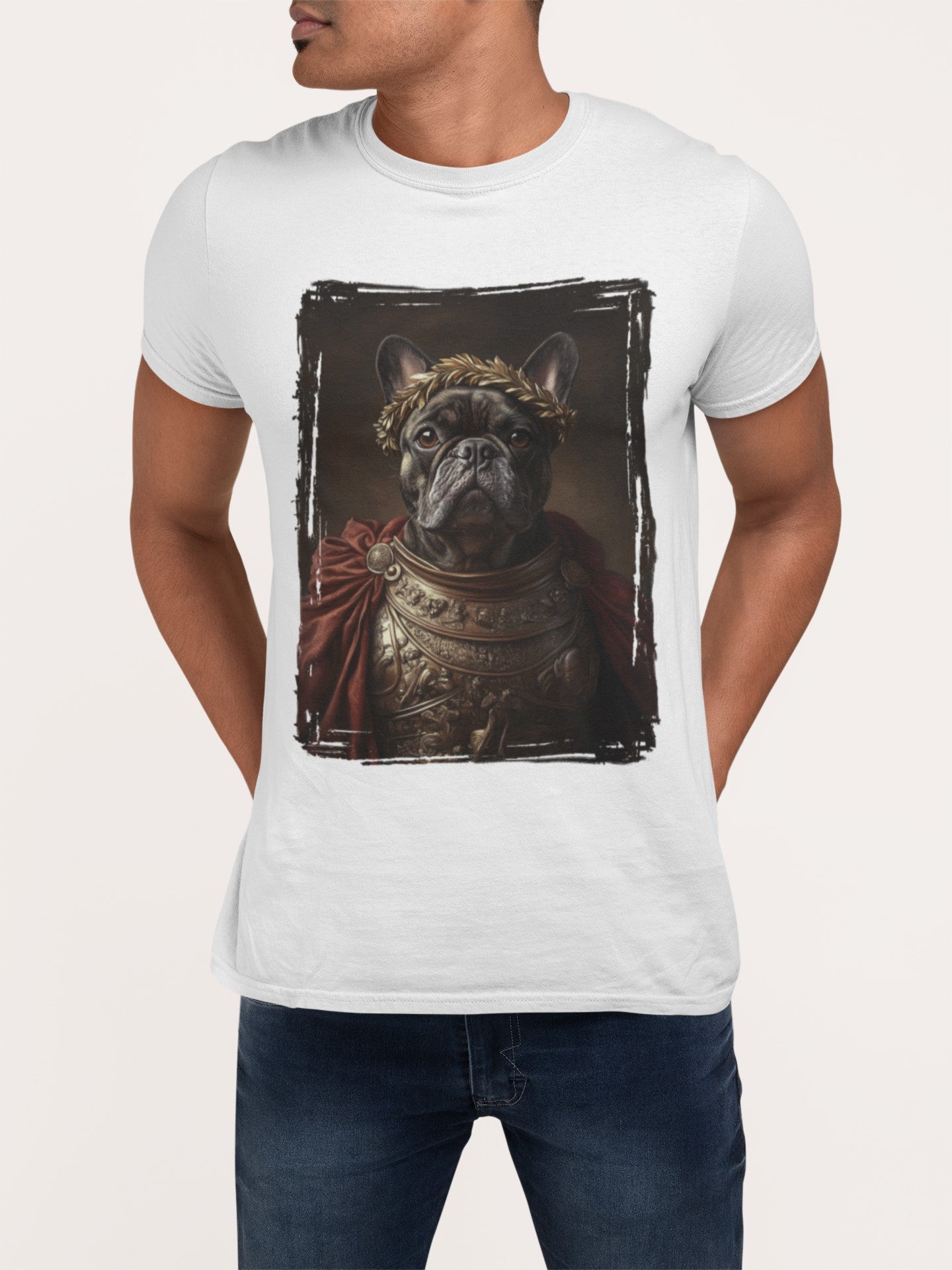 French Bulldog Roman Emperor Graphic Tee