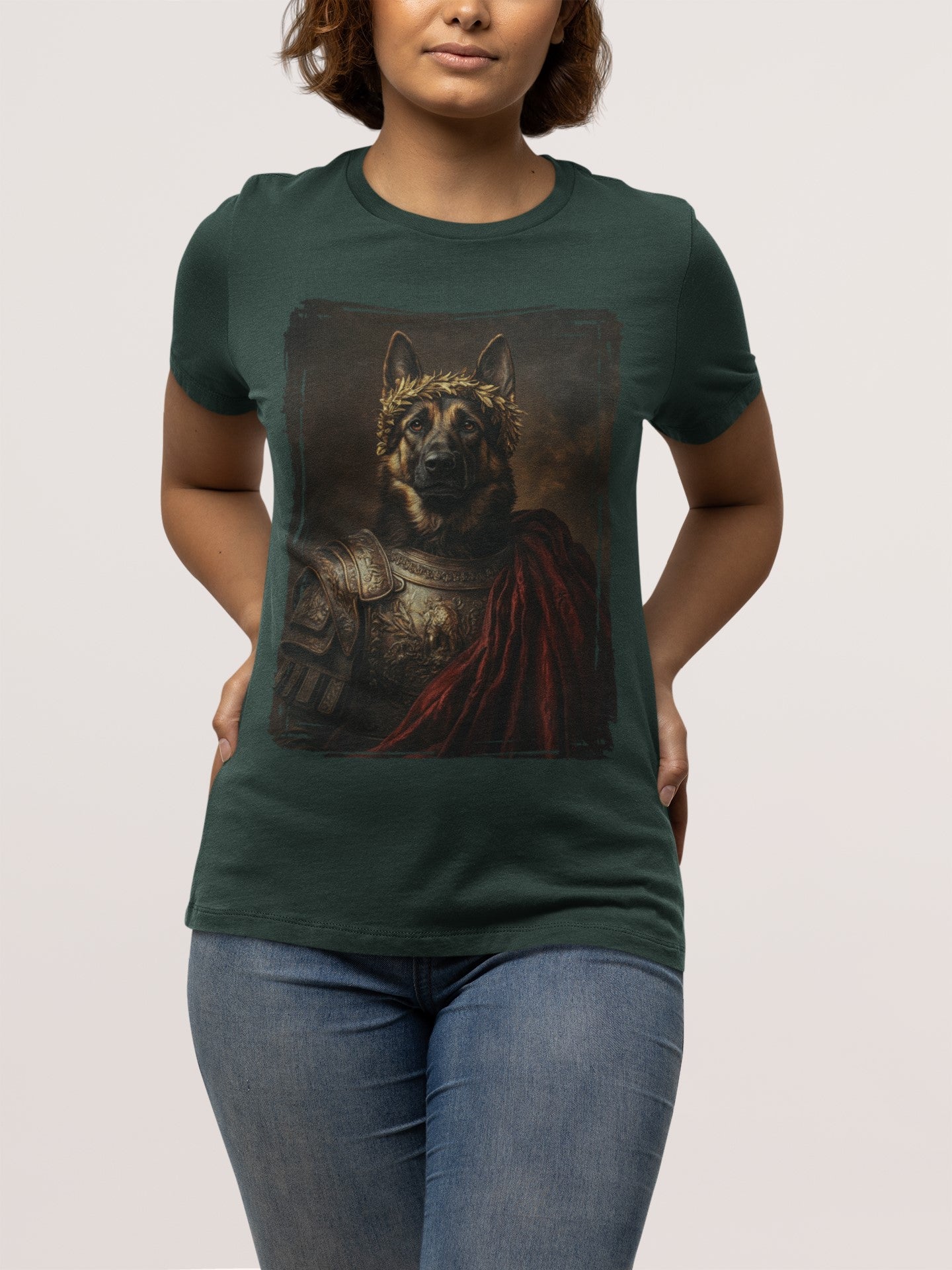 German Shepherd Roman Emperor Graphic Tee