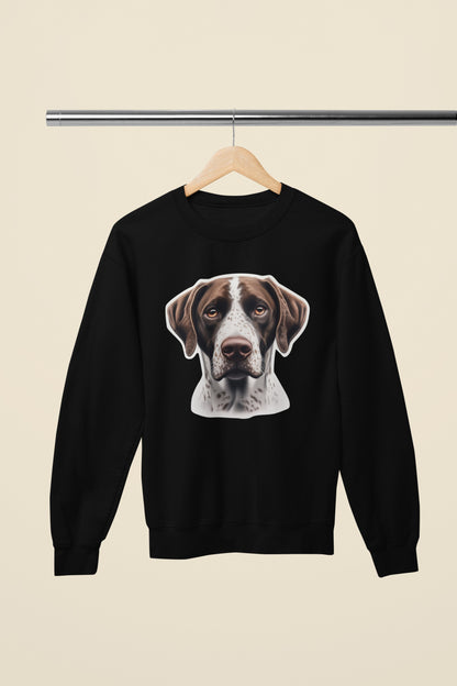 German Shorthaired Pointer Liver & White Crewneck Sweatshirt