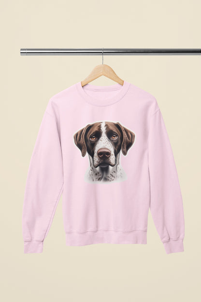 German Shorthaired Pointer Liver & White Crewneck Sweatshirt