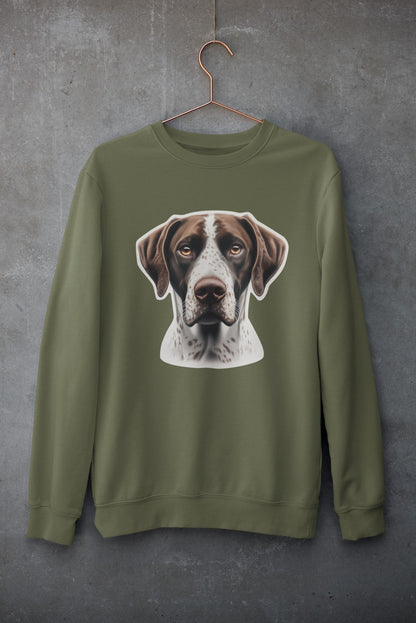 German Shorthaired Pointer Liver & White Crewneck Sweatshirt