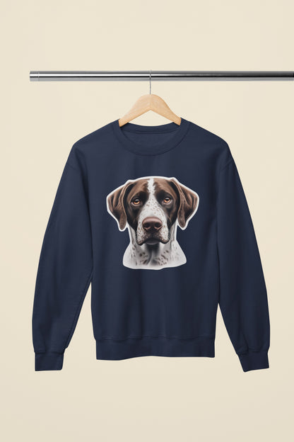 German Shorthaired Pointer Liver & White Crewneck Sweatshirt