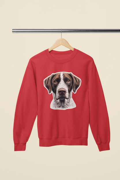 German Shorthaired Pointer Liver & White Crewneck Sweatshirt